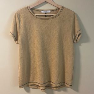 Project Social T basic tan stitched tee shirt